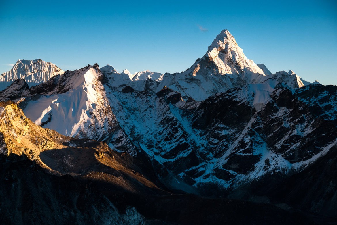 Zachód słońca ze szczytu Kala Patthar (5643m)