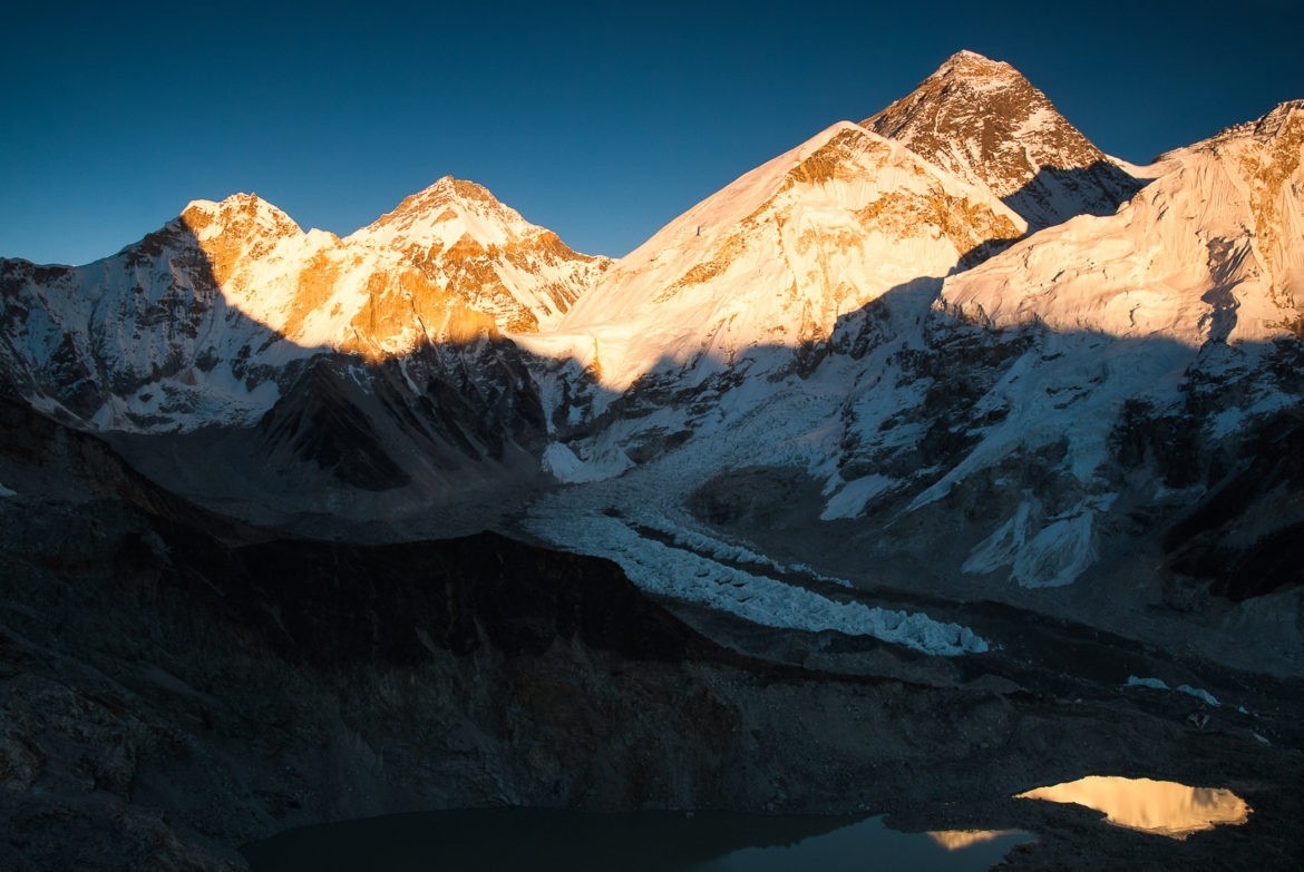 Widok na Everest Base Camp z Kala Patthar