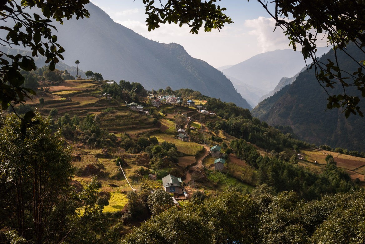 Zielono na drodze do Phakding