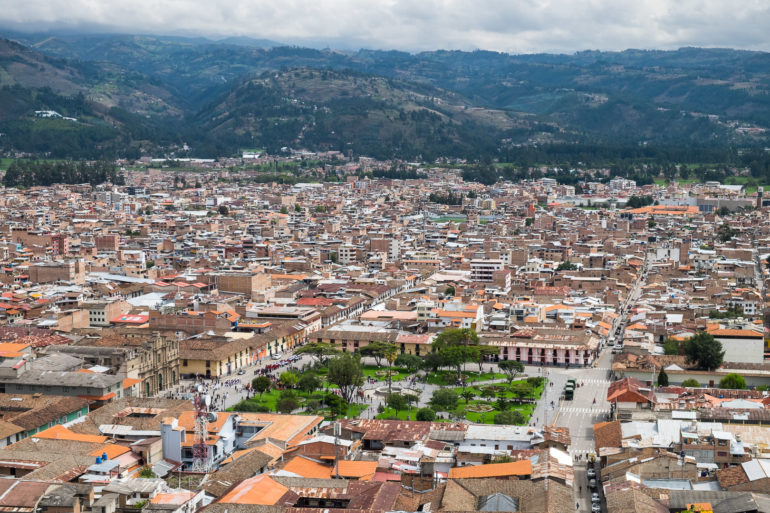 Widok z punktu Santa Apolonia na Cajamarca