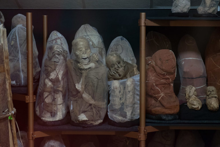 Mumie ludu Chachapoyas w muzeum w Leymebamba