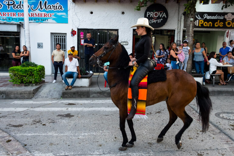 Parada koni w miejscowości La Plata
